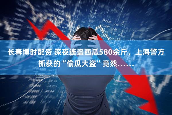 长春博时配资 深夜连盗西瓜580余斤，上海警方抓获的“偷瓜大盗”竟然……